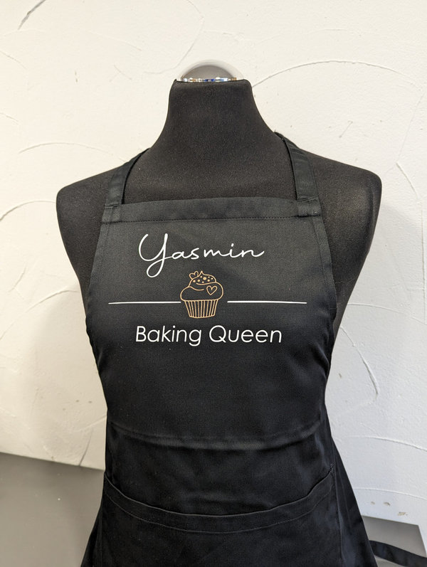 personalsierte Kochschürze "Baking Queen" in verschiedenen Farben