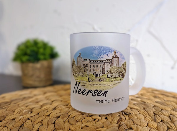 Glastasse "Schloss Neersen" satiniert